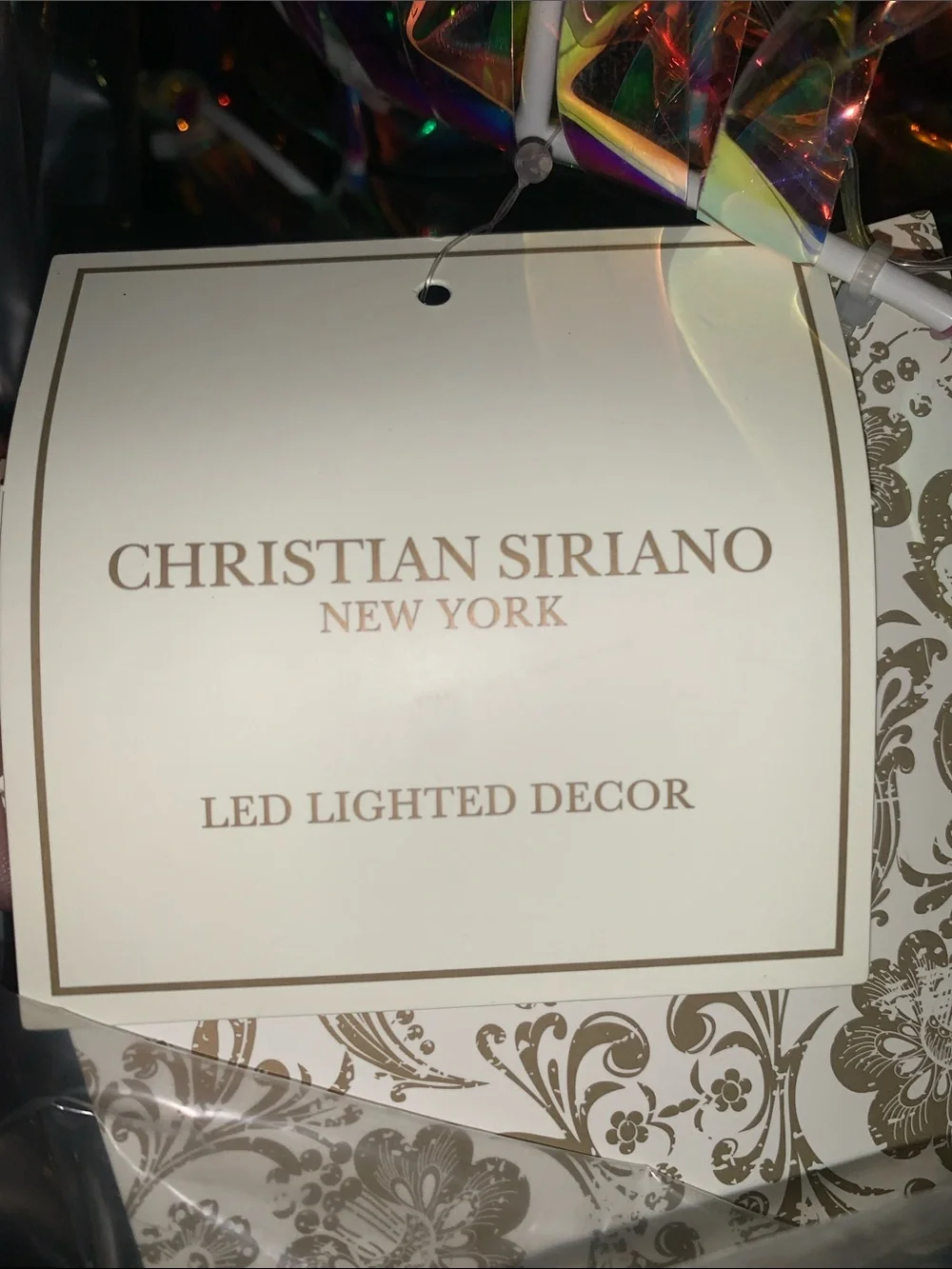 🆕- Christian Siriano 24in Iridescent LED Bunny With 3D DETAILS WIRE FRAME
